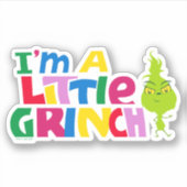 Ik ben een beetje een Grinch Kleurrijke Grafiek Sticker (Voorkant)
