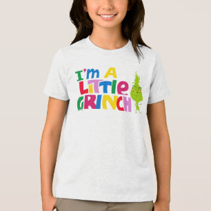 Ik ben een beetje een Grinch Kleurrijke Grafiek Tri-Blend Shirt