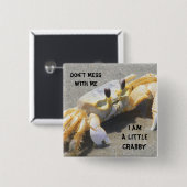 Ik ben een beetje gek vierkante button 5,1 cm (Voorkant /achterkant)