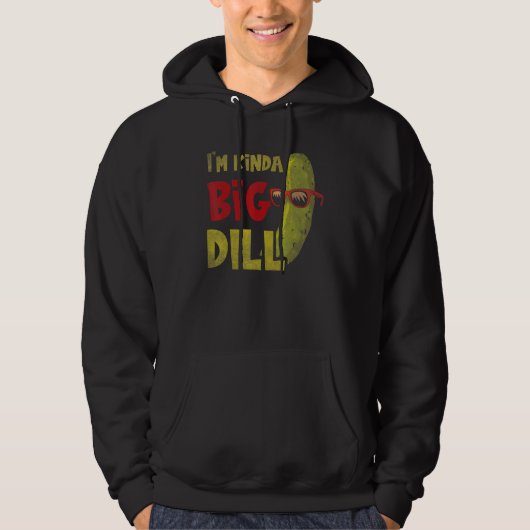 Ik ben een beetje groot, Pickle Pun Dill Cornichon Hoodie (Voorkant)
