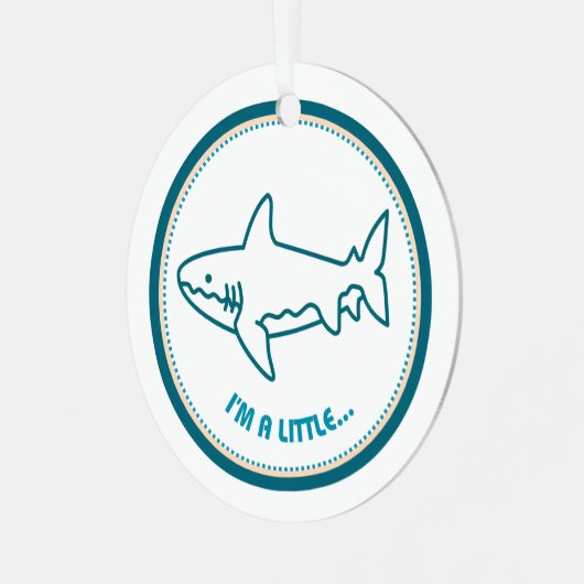 Ik ben een beetje... HAAI! Kerst ornament (Voorkant links)