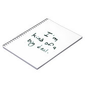 Ik ben een beetje heel erg. | Minimaal handschrift Notitieboek (Linkerzijde)