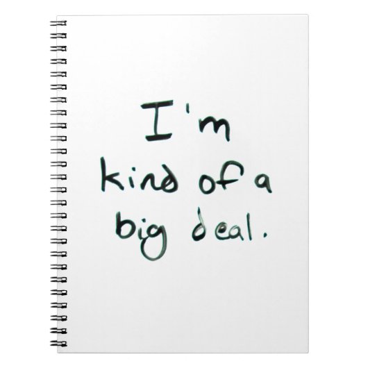 Ik ben een beetje heel erg. | Minimaal handschrift Notitieboek (Voorkant)