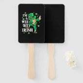 Ik ben een beetje Iers St Patrick's Day Lovers Fun Handwaaier (Voorkant en achterkant)