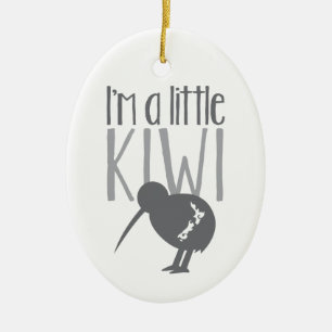 Ik ben een beetje kiwi met een schattige Nieuw-Zee Keramisch Ornament