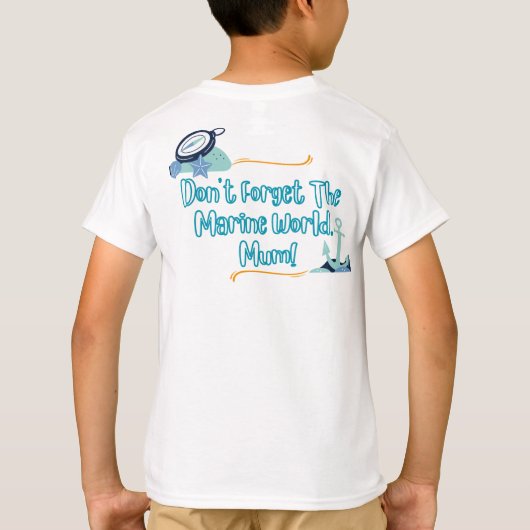 Ik ben een beetje... KRAB! Kinder Rugtas T-shirt (Achterkant)