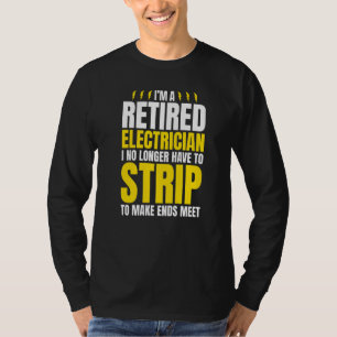 Ik ben een bejaarde elektricien Humor die opkomt v T-shirt