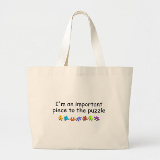 Ik ben een belangrijk stuk puzzel grote tote bag