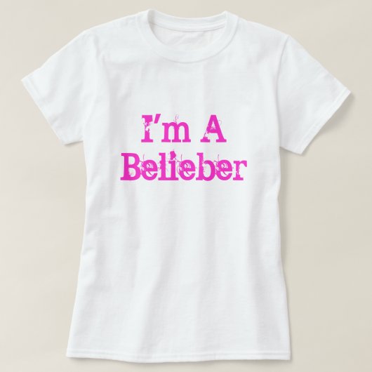 Ik ben een Belieber T-shirt (Design voorkant)