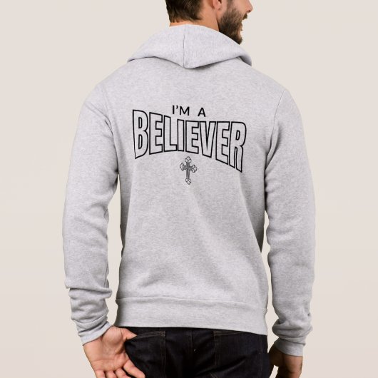 Ik ben een Believer Full-Zip Hoodie (Achterkant)