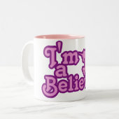 Ik ben een Believer in Unicorns Tweekleurige Koffiemok (Voorkant links)