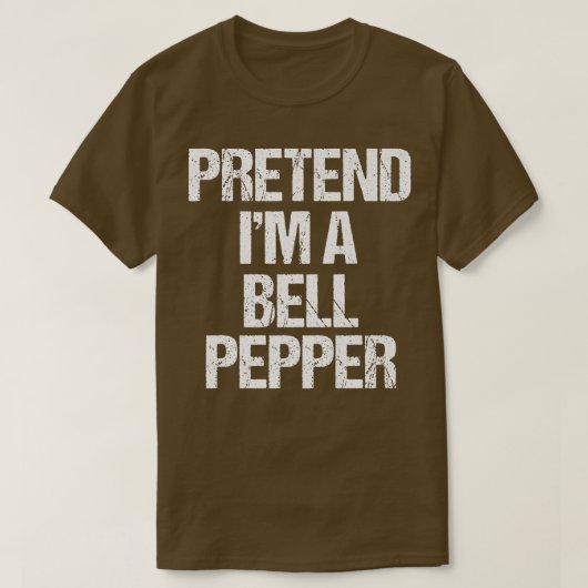 Ik ben een Bell Pepper Costume Funny Lazy Hallo T-shirt (Design voorkant)