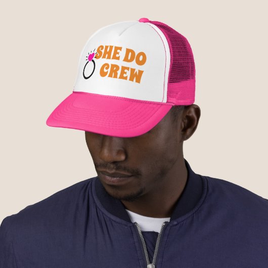 Ik ben een bemanning | Zij doet Bachelorette Bride Trucker Pet (In situ)