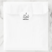 Ik ben een beperkt nummer hart sticker (Tas)