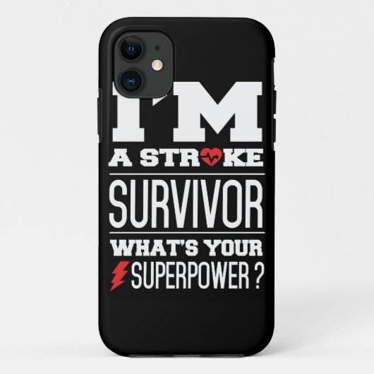 Ik ben een beroerte overlevende. Wat is jouw Super Case-Mate iPhone Case (Achterkant)
