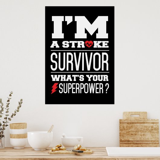 Ik ben een beroerte overlevende. Wat is jouw Super Poster (Keuken)