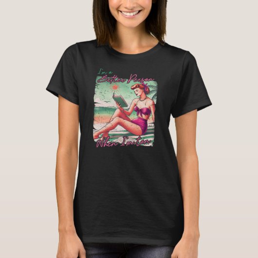 Ik ben een beter mens als ik bruin ben t-shirt (Voorkant)