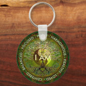 Ik ben een bevestiging Yin Yang Sleutelhanger (Voorkant)