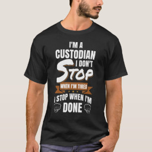 Ik ben een bewaarder die ik niet stop als ik verbo t-shirt