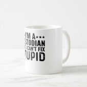 Ik ben een bewaarder, maar ik kan niet iets stoms  koffiemok (Voorkant rechts)