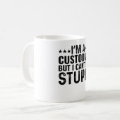 Ik ben een bewaarder, maar ik kan niet iets stoms  koffiemok (Voorkant links)