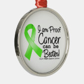 Ik ben een bewijs dat non-Hodgkins lymfoom kan wor Metalen Ornament (Rechts)