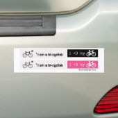 Ik ben een bi-fietser bumpersticker (Op auto)