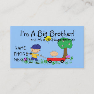 Ik ben een Big Brother Calling Card Contactkaartje