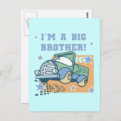 Ik ben een Big Brother - Truck Tshirts en geschenk Briefkaart (Voorkant / Achterkant)