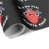 Ik ben een big deal aorta weet grappige hart woord cadeaupapier (Rol Hoek)