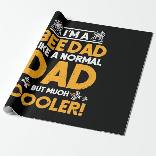 Ik ben een bijenvader cadeaupapier (Uitgerold)