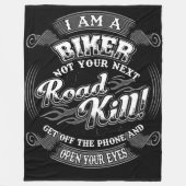 IK BEN EEN BIKER FLEECE DEKEN (Voorkant)