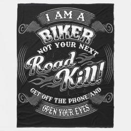 IK BEN EEN BIKER FLEECE DEKEN