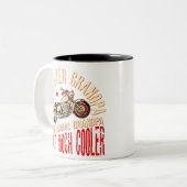 Ik ben een Biker opa T-Shirt - opa Biker Gift Tweekleurige Koffiemok (Voorkant links)