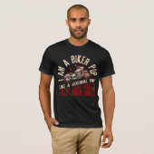 Ik ben een Biker Pop print Funny Gift for Cool Gra T-shirt (Voorkant volledig)