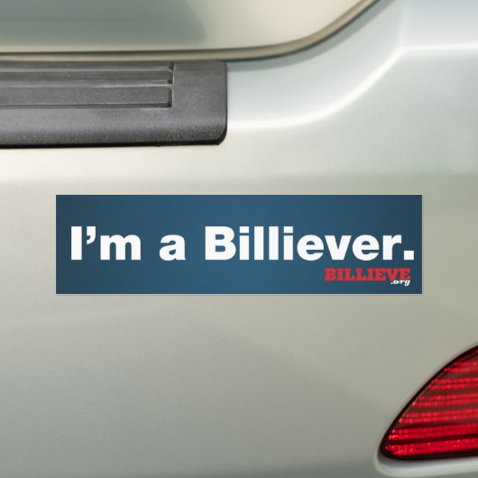 "Ik ben een Billiever" Bumpersticker (Op auto)