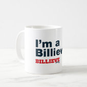 "Ik ben een Billiever" koffie-Mok Koffiemok (Voorkant links)