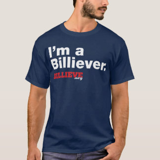 "Ik ben een Billiever" Navy Blue Tee Shirt
