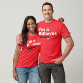 "Ik ben een Billiever" Red Tee Shirt (Unisex)
