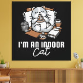 Ik ben een binnenkat - Introverte kat Canvas Afdruk (Insitu (Woonkamer))