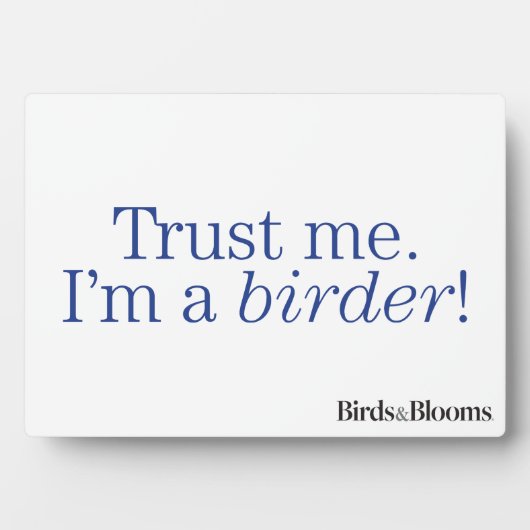 Ik ben een Birder Fotoplaat (voorkant)