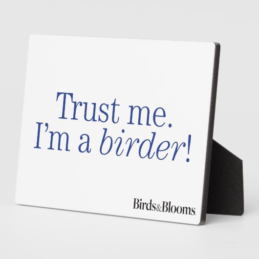 Ik ben een Birder Fotoplaat (Zijkant)