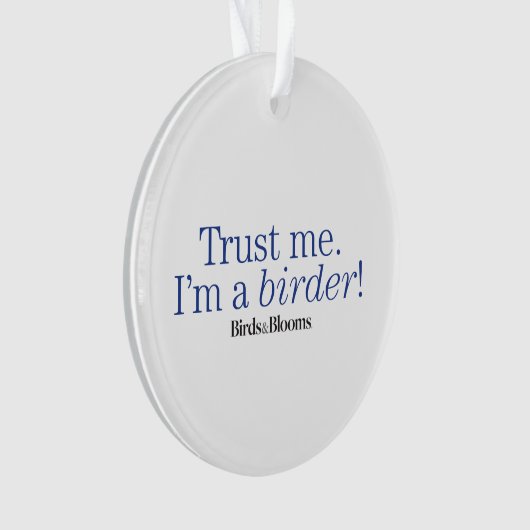 Ik ben een Birder Ornament (voorkant)