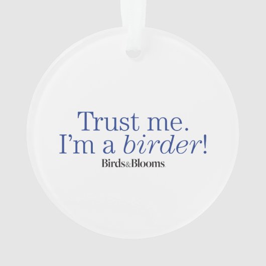 Ik ben een Birder Ornament (achterkant)