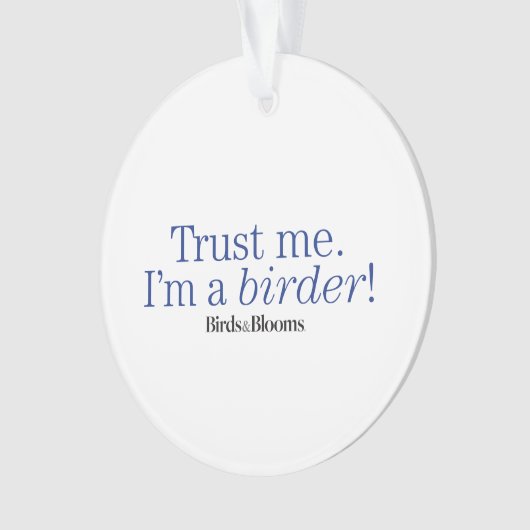 Ik ben een Birder Ornament (voorkant)
