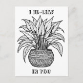 Ik ben een blaadje in U | kleurplaat Briefkaart (Voorkant)