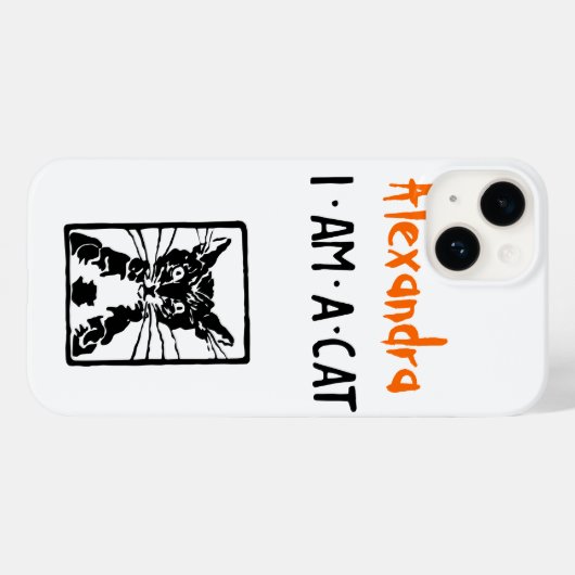 Ik ben een Black Cat Halloween Case-Mate iPhone Case (Achterkant (horizontaal))