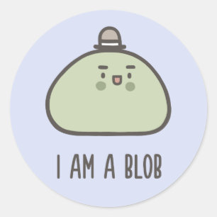 Ik ben een blob ronde sticker