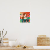 Ik ben een bloemenmeisje poster (Keuken)
