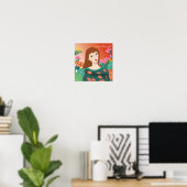 Ik ben een bloemenmeisje poster (Thuiskantoor)